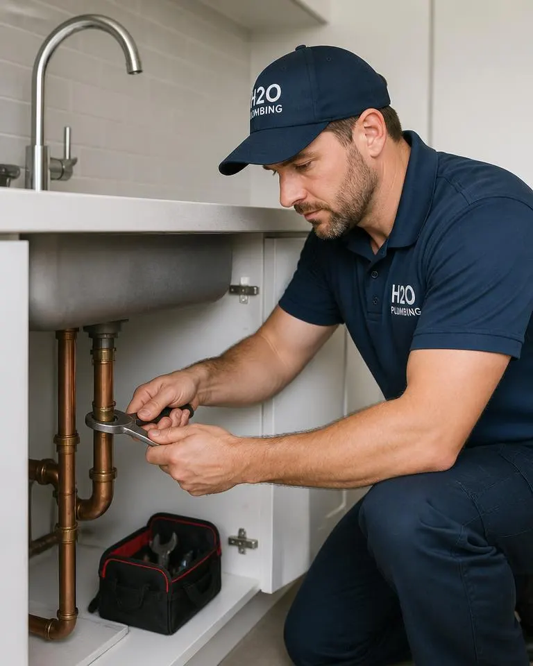 Plumber website concept for H2O Plumbing